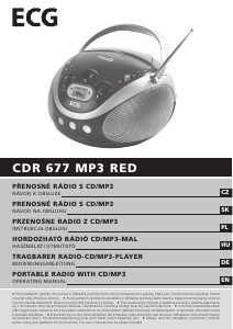 Manuál ECG CDR 677 MP3 RED Stereo souprava
