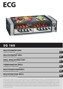 Használati útmutató ECG SG 160 Asztali grillsütő
