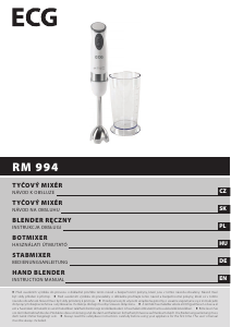 Návod ECG RM 994 Ponorný mixér