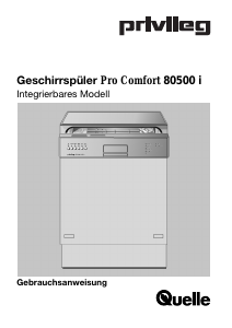 Bedienungsanleitung Privileg Pro Comfort 80500 i Geschirrspüler