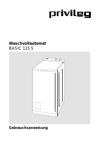 Bedienungsanleitung Privileg Basic 115S Waschmaschine