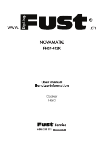 Handleiding Fust Novamatic FH67-412K Fornuis