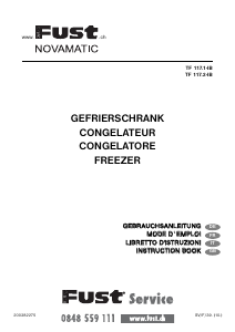 Manual Fust Novamatic TF117.2-IB Freezer