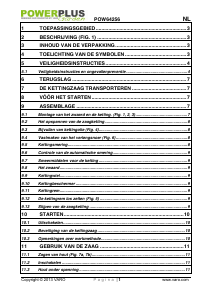 Handleiding Powerplus POW64256 Kettingzaag