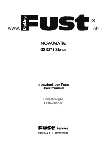 Manual Fust Novamatic GS927i Silence Dishwasher