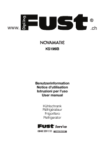 Mode d’emploi Fust Novamatic KS196-IB Réfrigérateur