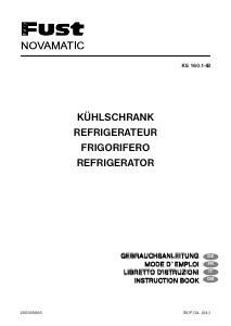 Manual Fust Novamatic KS160.1-IB Refrigerator