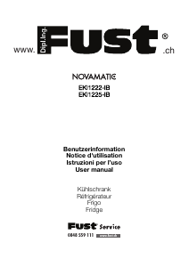 Handleiding Fust Novamatic EKI1222-IB Koelkast