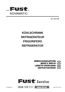 Bedienungsanleitung Fust Novamatic KS160.3-IB Kühlschrank