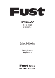 Mode d’emploi Fust Novamatic EK1017LI Réfrigérateur