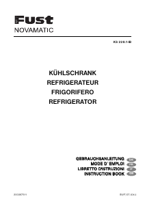 Handleiding Fust Novamatic KS228.1-IB Koelkast
