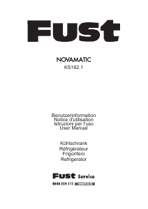 Handleiding Fust Novamatic KS162.1 Koelkast