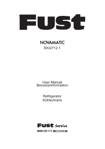 Handleiding Fust Novamatic EKI2712.1 Koelkast