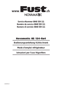 Bedienungsanleitung Fust Novamatic KS134-Ra4 Kühlschrank