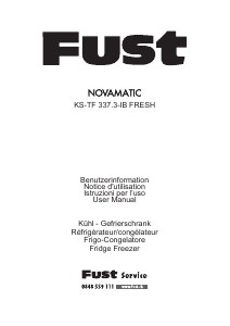 Handleiding Fust Novamatic KS-TF337.3-IB Koel-vries combinatie