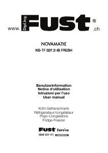 Handleiding Fust Novamatic KS-TF337.2-IB Koel-vries combinatie