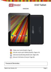 Manual de uso Gemini Devices GEM1000 D10 Tablet