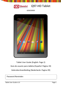 Manual de uso Gemini Devices GEMQ9909 Q97-HD Tablet