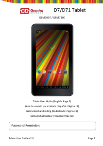 Manual Gemini Devices GEM7100 D71 Tablet