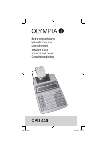 Mode d’emploi Olympia CPD 440 Calculatrice imprimante