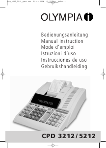 Manual Olympia CPD 3212 Printing Calculator