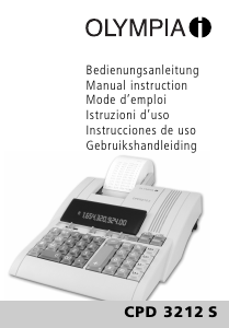 Manual Olympia CPD 3212 S Printing Calculator