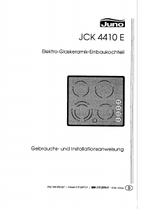 Bedienungsanleitung Juno JCK4410E Kochfeld