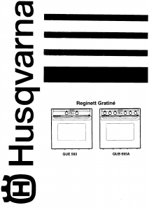 Brugsanvisning Husqvarna QUB693A-G Komfur