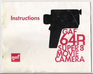 Manual GAF 64R Camcorder