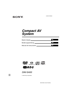 Manual de uso Sony DAV-S400 Sistema de home cinema