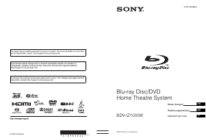 Mode d’emploi Sony BDV-IZ1000W Système home cinéma