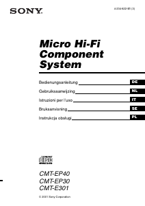 Bruksanvisning Sony CMT-E301 Stereoanläggning