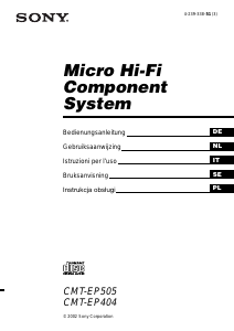 Manuale Sony CMT-EP505 Stereo set