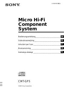 Bruksanvisning Sony CMT-GP5 Stereoanläggning