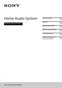 Bedienungsanleitung Sony CMT-SBT300WB Stereoanlage