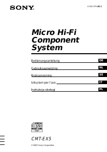 Manuale Sony CMT-EX5 Stereo set