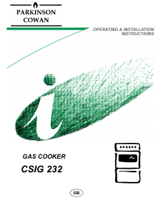 Manual Parkinson Cowan CSIG232GR Range
