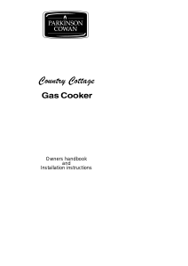 Manual Parkinson Cowan COMCC50BUL Country Cottage Range