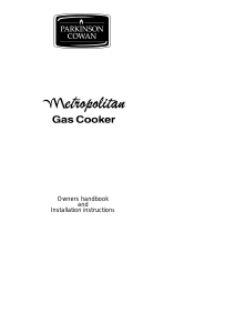 Manual Parkinson Cowan COGHL55GRN Metropolitan Range