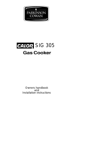 Manual Parkinson Cowan CAL305BUL Calor Range