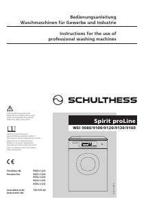 Manual Schulthess Spirit proLine WEI 9080 Washing Machine