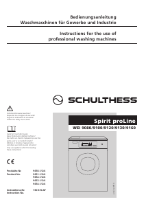 Manual Schulthess Spirit proLine WEI 9100 Washing Machine