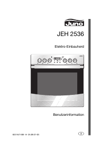 Bedienungsanleitung Juno JEH2536E Herd