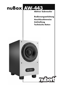 Bedienungsanleitung Nubert nuBox AW-443 Subwoofer