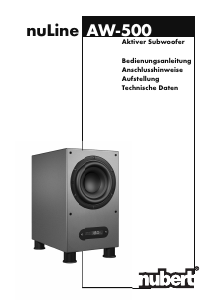 Bedienungsanleitung Nubert nuLine AW-500 Subwoofer