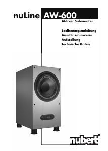 Bedienungsanleitung Nubert nuLine AW-600 Subwoofer