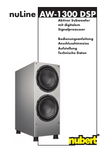 Bedienungsanleitung Nubert nuLine AW-1300 DSP Subwoofer