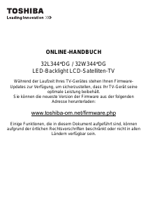 Bedienungsanleitung Toshiba 32L3441 LED fernseher