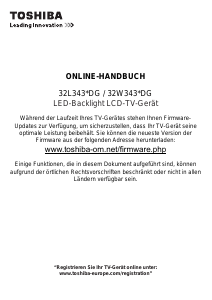 Bedienungsanleitung Toshiba 32L3443 LED fernseher