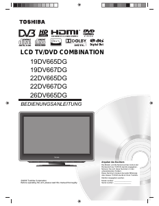 Bedienungsanleitung Toshiba 22DV665DG LCD fernseher